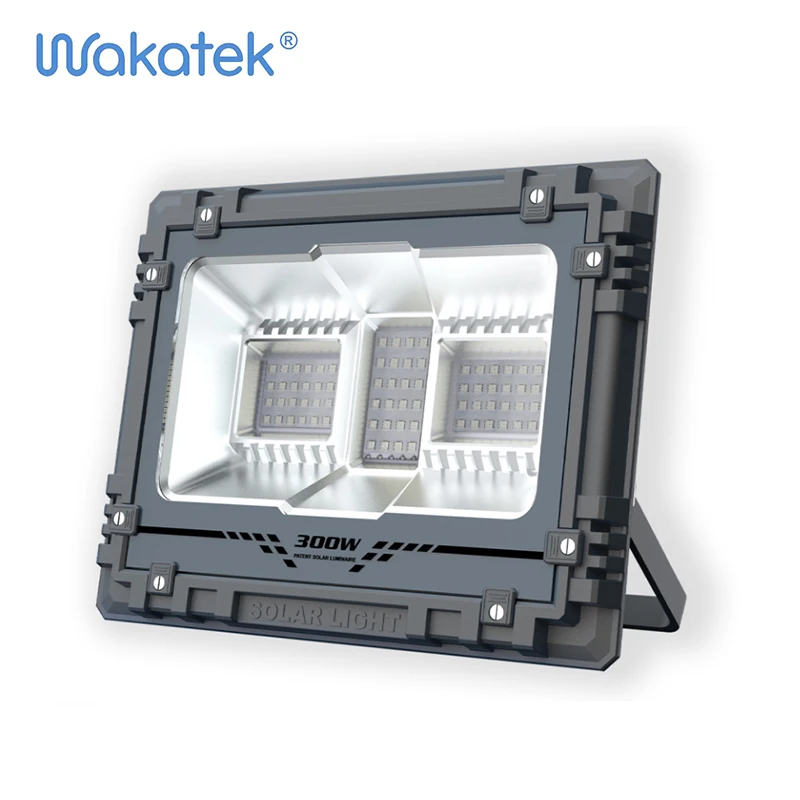 WAKATEK Wholesale LED solar flood lights Outdoor street aluminum case waterproof IP65