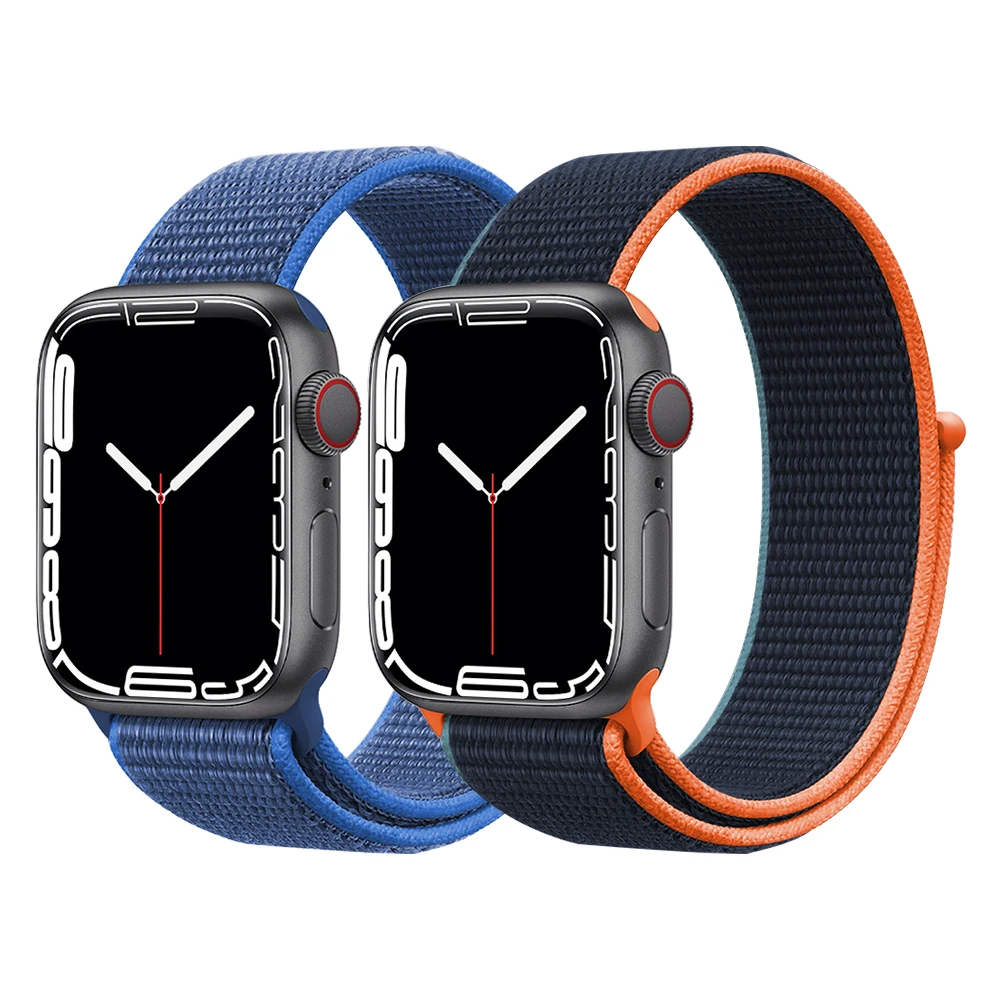 RYB 75 Colors Nylon Sport Breathable Wristband for Apple watch series 9 /8/7/6/5/4/3/2/SE i Watch Fabric Strap 40mm 41mm  44mm 4