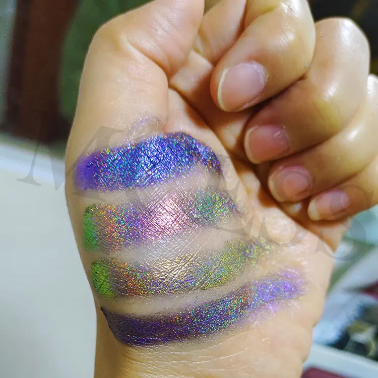 Brand MCESS bulk purple holographic lasts chrome french nail powder kit on dip nails