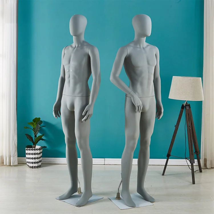 Демонстрационный манекен для мужчин на весь рост мышц реалистичный серый Регулируемый