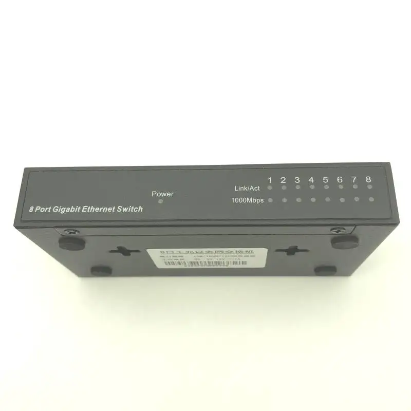 Быстрый Ethernet-коммутатор 8 портов 10/100/1000 Мбит/с концентратор LAN мини настольный сетевой коммутатор с железный корпус