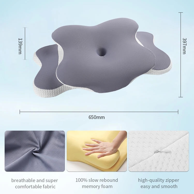 Hnos bed pillows for sleeping - queen size sponge pillow cervical Rectangle memory foam Bed Pillows For Bedroom