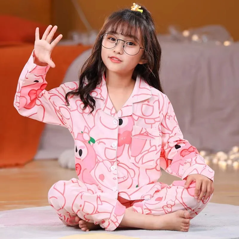2024 Fall 5 6 8 10 11 12 Years Old Children Sleep Wear Lounge Kids Clothing Pyjama Set Teen Clothes Pajamas for Girls Sleepwears