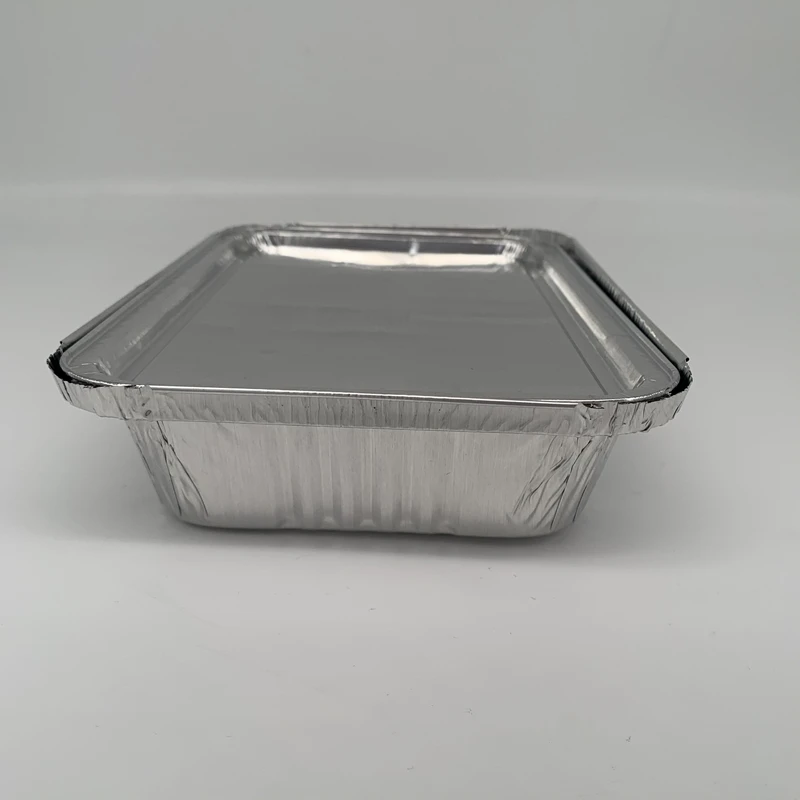 Factory takeaway shallow round food packaging heart-shaped rectangle professional oven aluminum foil cake bread baking tray