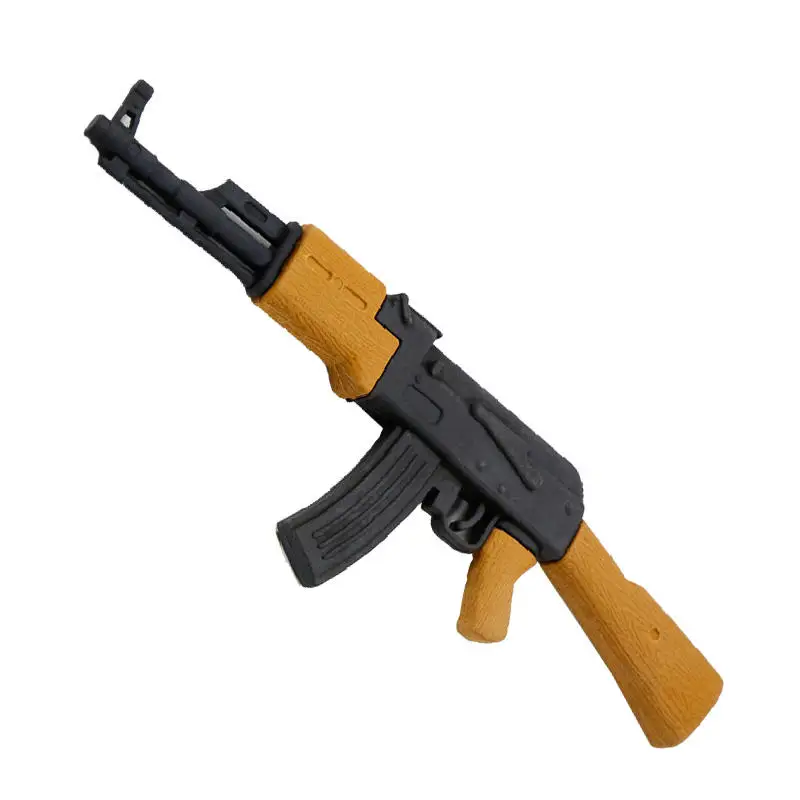 Soododo Wholesale Promotional Eraser Custom Logo Puzzle 3D Jumbo Gun Shaped Pencil Eraser