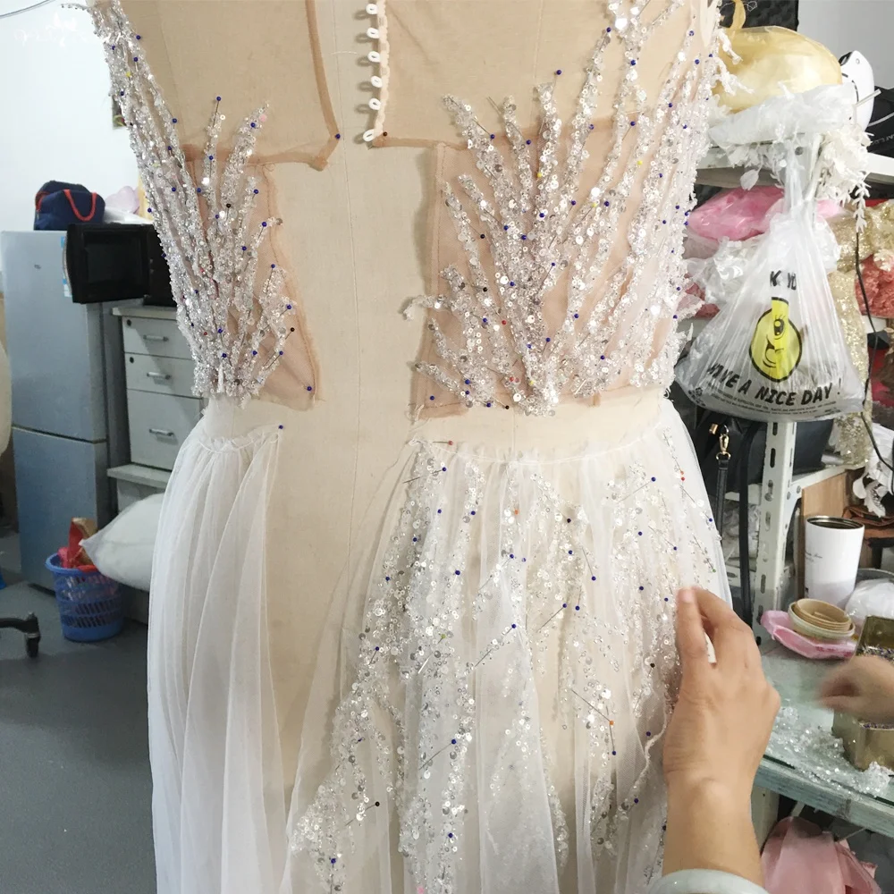 RSW1833 кружевное свадебное платье с длинным рукавом Роскошные свадебные платья большого размера