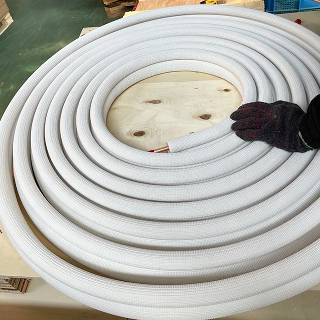 50FT Pre Insulated Copper Pipe White PE Insulated Copper Line Set