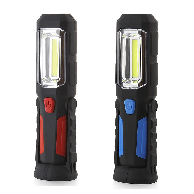 Super bright portable COB+1LED working light Magnets on bottom and back 360 degrees adjustment for Car Repair cob work light