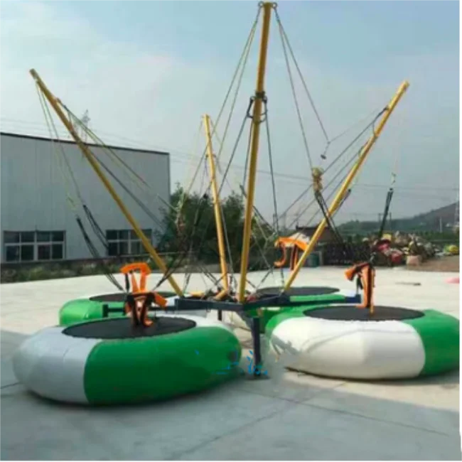 2021 new arrival Custom made 4 persons inflatable bungee trampoline with removable control machine for for sale with CE approved