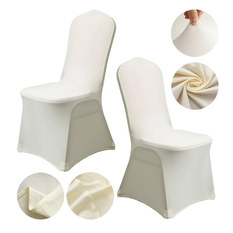 High Ivory White Stretch Spandex Wedding Chair Cover
