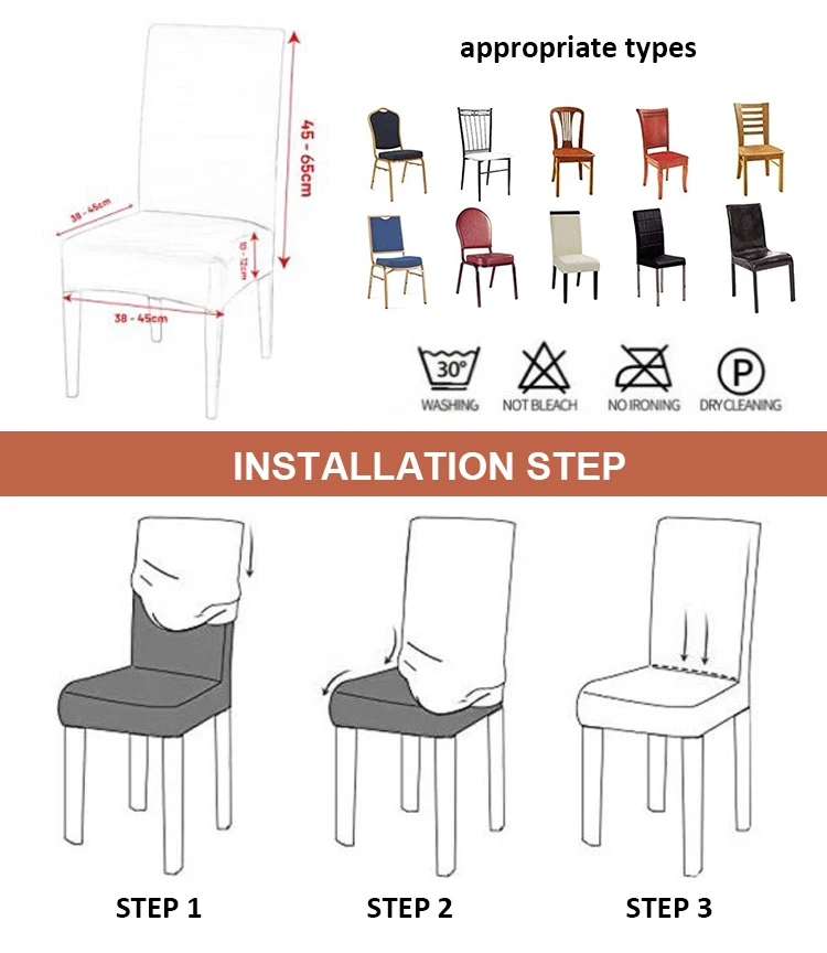 Furniture Covers Slipcover sells Prevent dirt table cloth and elastics cheap  kids elastics New Style Solid Chair Cover