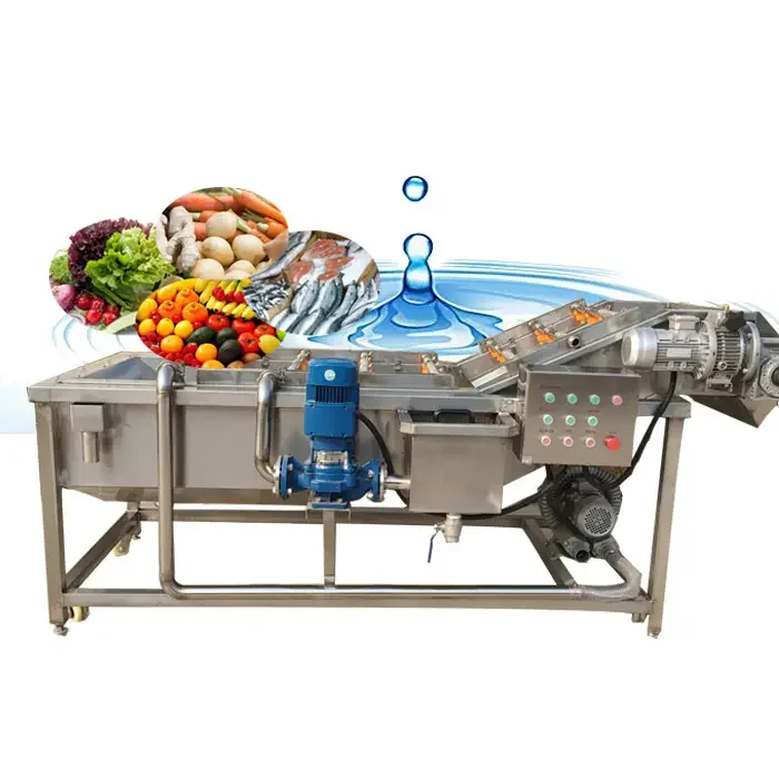 Industrial Potato Carrot Vegetable Cleaning Line Dates Pineapple Fruit Washer Bubble Washing Machine