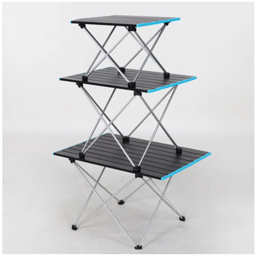 Ultralight Aluminum Frame Roll up Camping Table Portable Folding Camping Desk for Outdoor Picnic Party BBQ barbecue