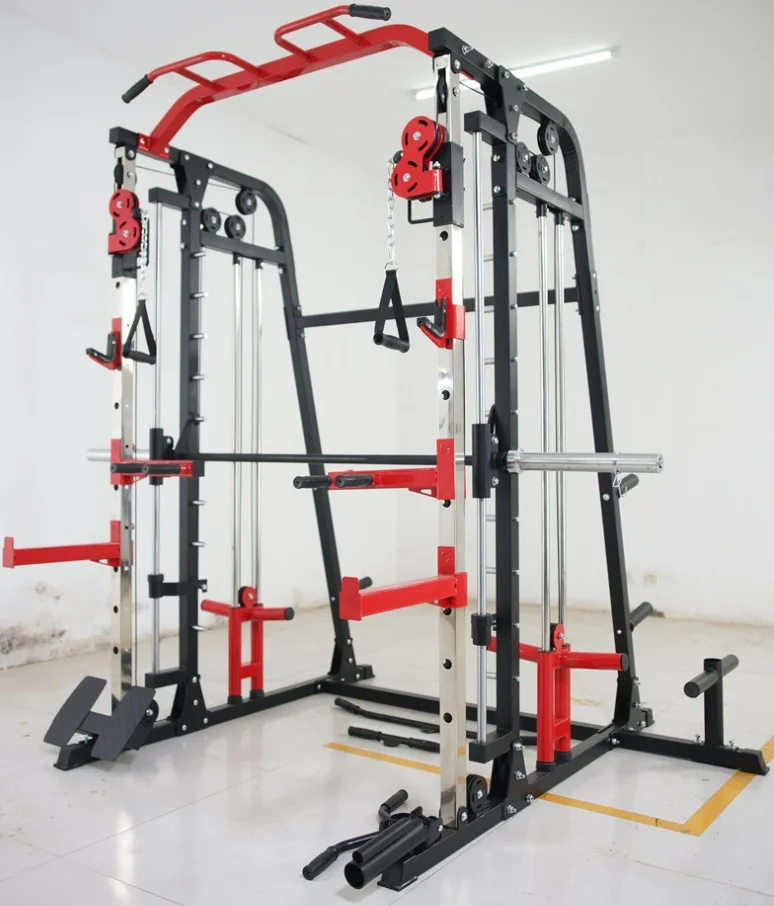 Manufacture smith machine gym rack multifunctional squat rack bodybuilding trainer commercial barbell frame fitness equipment