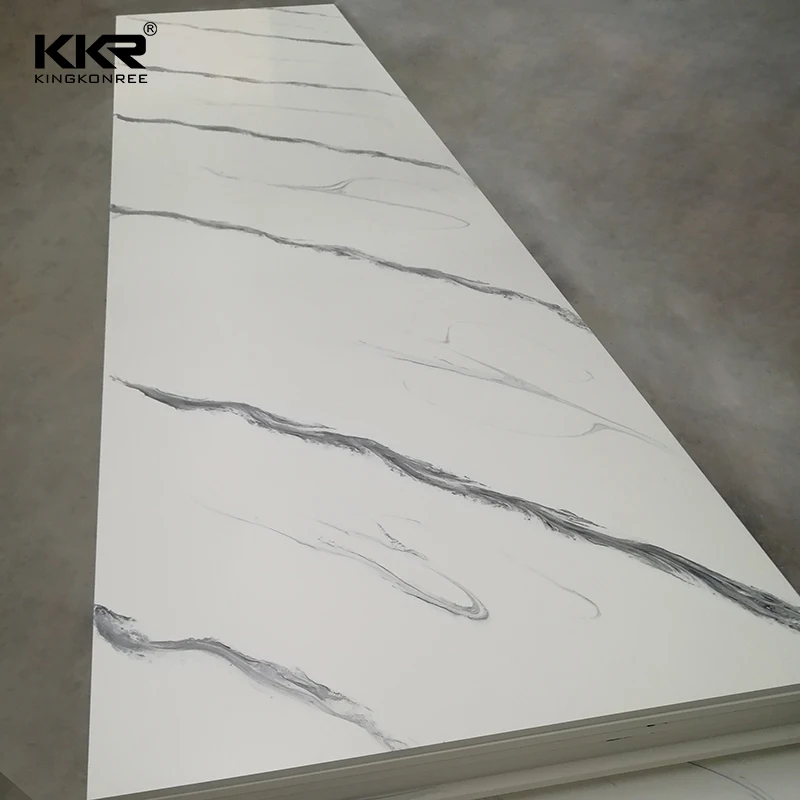Solid Surface Manufacturer 6MM Thickness Big Slab Artificial Stone