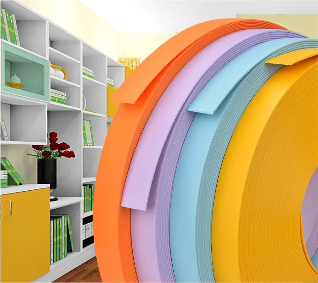 Plywood Wardrobe Furniture Accessories Wood Grain Pvc Melamine Edge Banding Tape