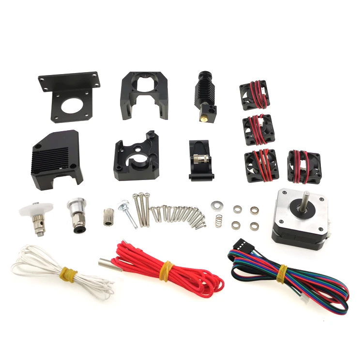 
GIULY New 3D Printer Dual Drive BMG Extruder + E3D V6s Hotend + All Metal V6 Fanduct + 4pcs Cooling Fans + Motor 