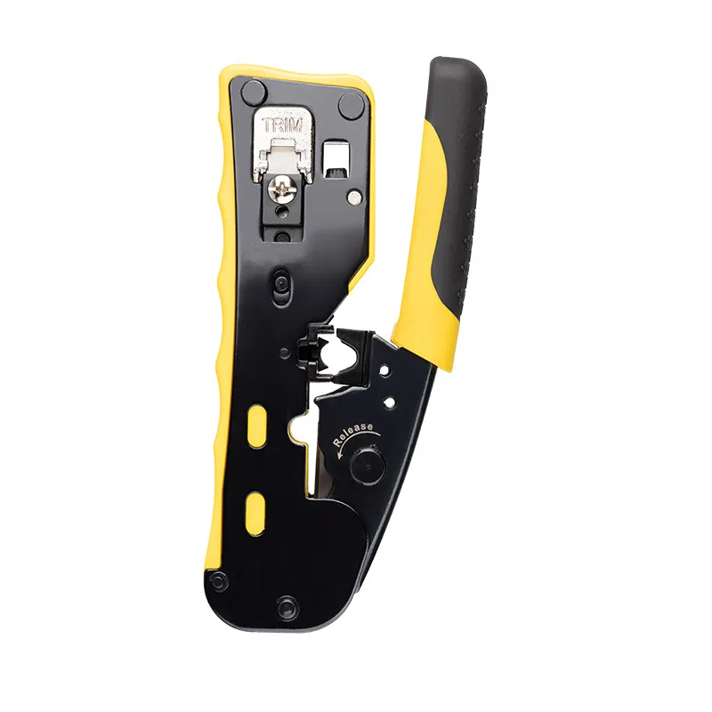 Professional grade seven/eight multifunctional ratchet labor-saving 8P6P perforated network cable stripping tool