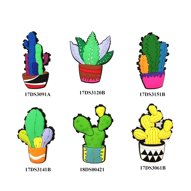 manufacturer promotional tourism souvenirs refrigerator custom logo rubber pvc cactus magnetic fridge magnet for fridge