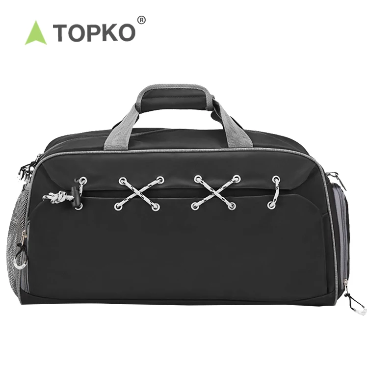 TOPKO Wholesale Custom logo training duffle bag fitness wet dry separation hand bag yoga bag