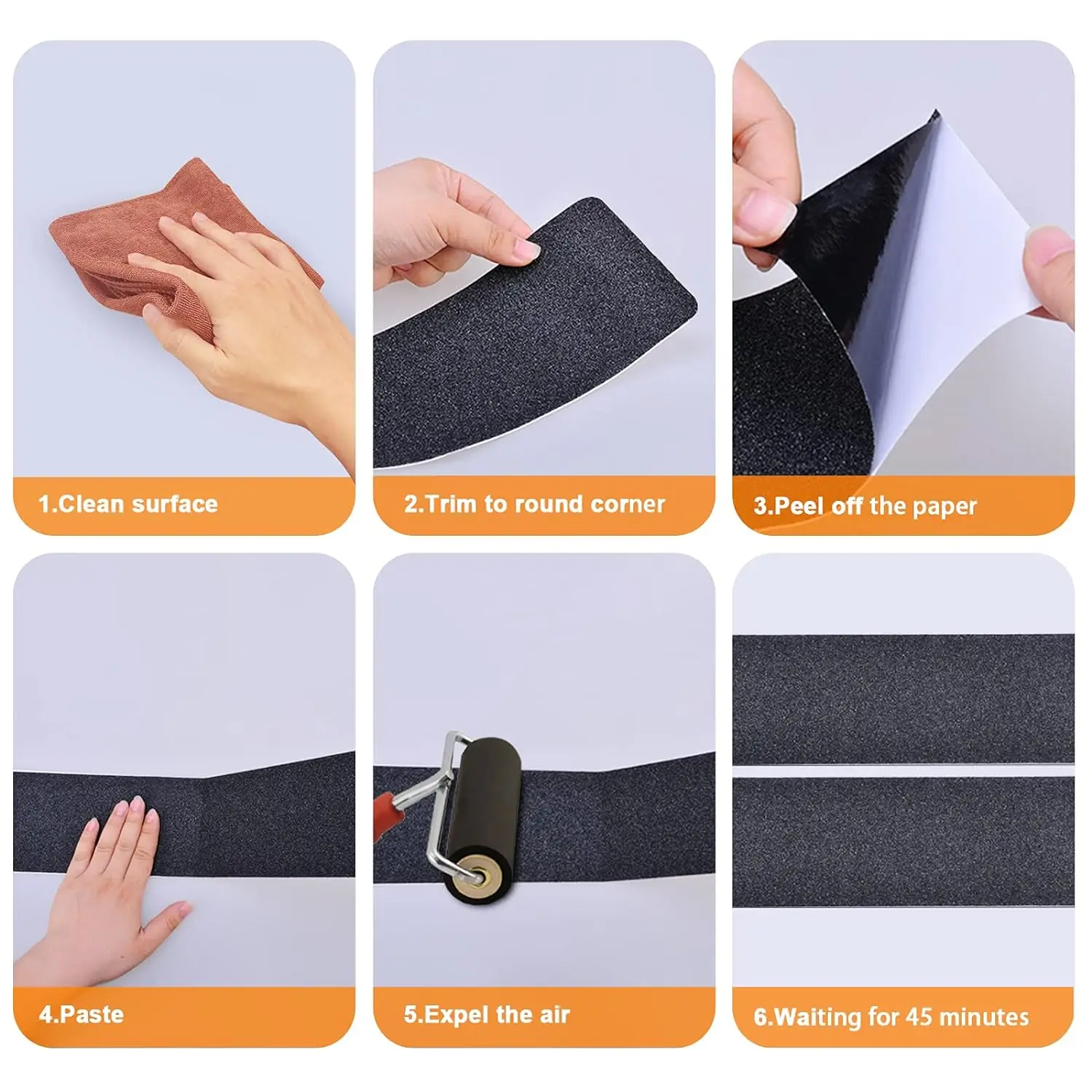 Free sample Black Waterproof Sticky non slip tape Self Adhesive Anti Slip Tape For Stairs