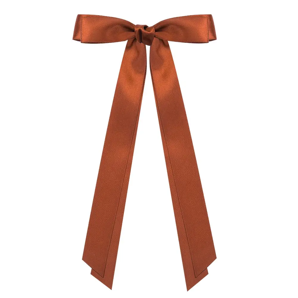 CN Large Satin Hair Bow Hair Ribbon Bows with Long Tail Hair Barrettes with Bow