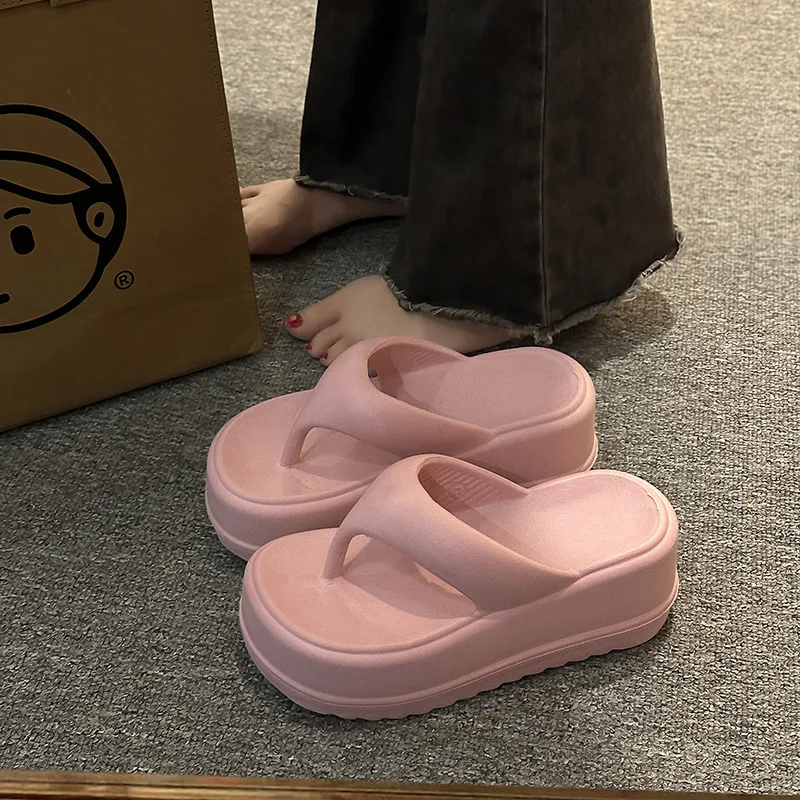 7cm platform flip-flops slippers female summer fashion women wear increase non-slip EVA flip-flops