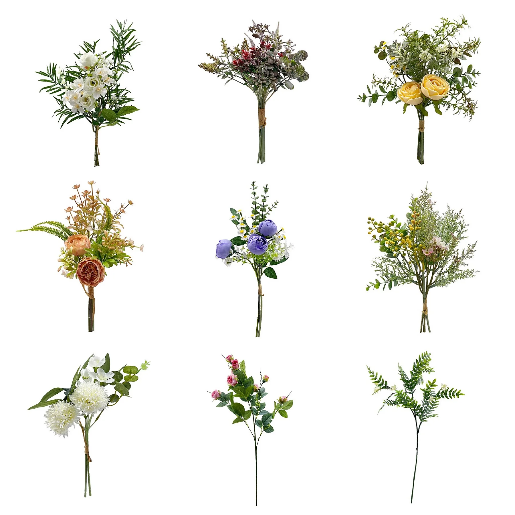 New Product Wholesale Cheap Real Touch Fake Realistic Plants Flowers Artificial Flowers Bouquet For Wedding