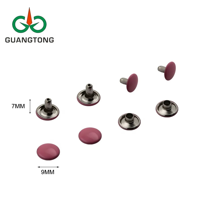 Hot Sale 12# 9mm Double Cap Metal Rivets Studs for Leather Bags Shoes Leather Rivets