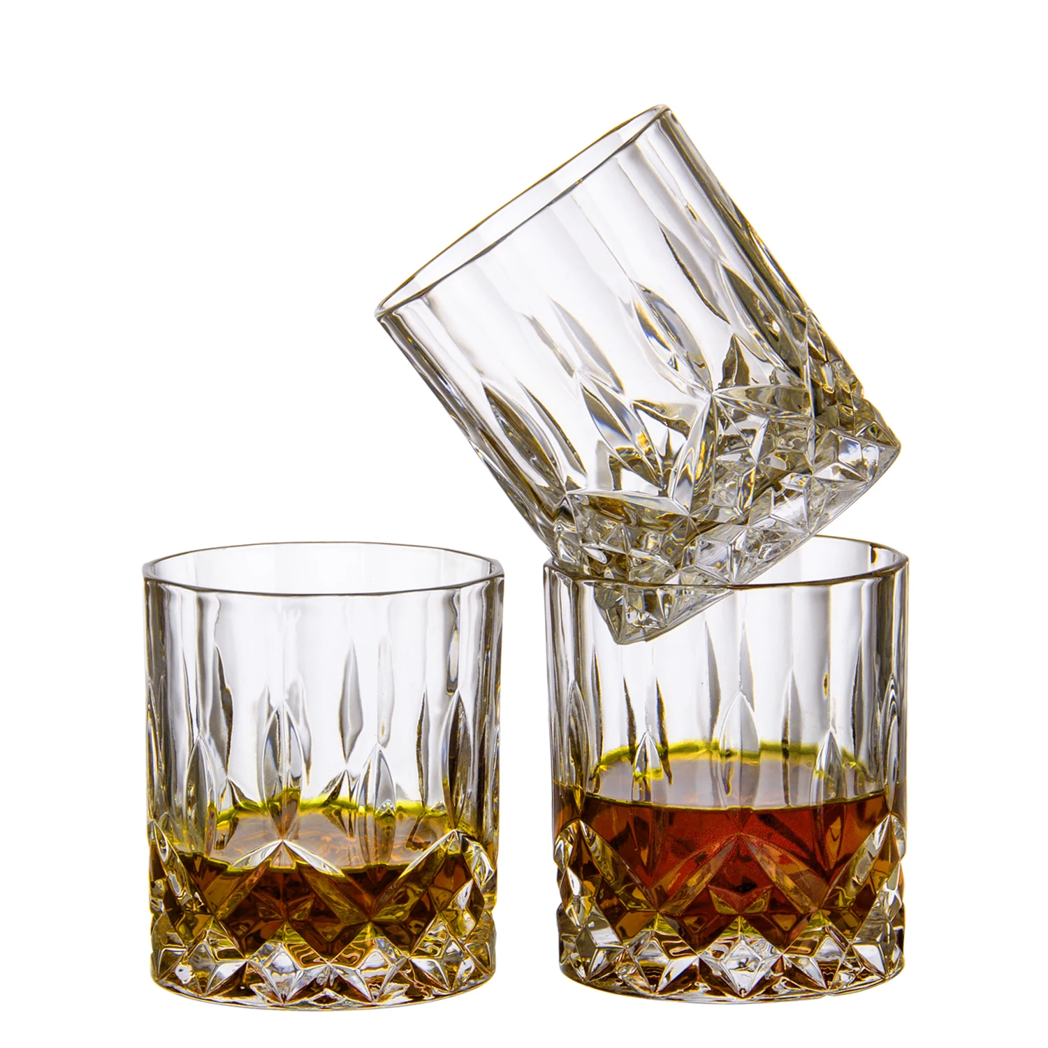 Clear diamond whiskey glass set whisky Decanter with whiskey glasses
