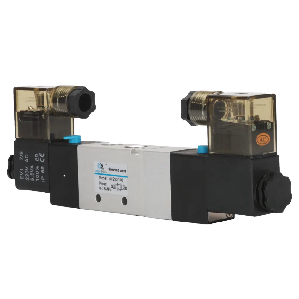  4V230-08 1/4 24V 220V 5/2Way Airtac Type Pneumatic Solenoid Valve Directional