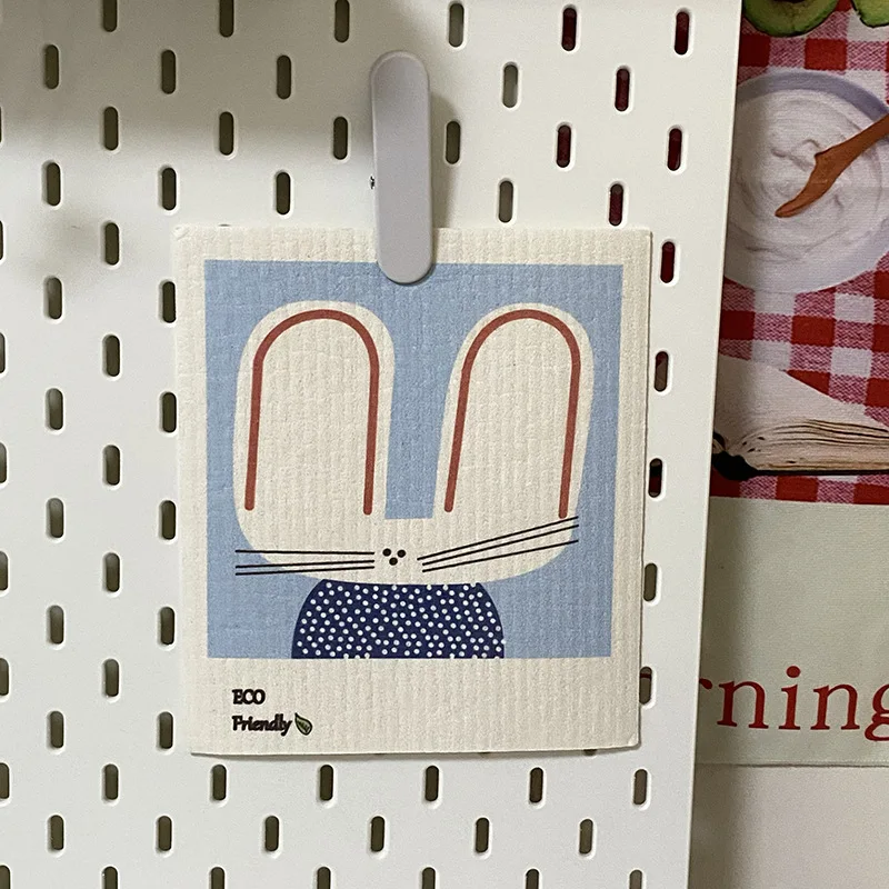 eco compostable natural cleaning cloth biodegradable custom printed swedish dish cloth cellulose sponge cotton dish cloths