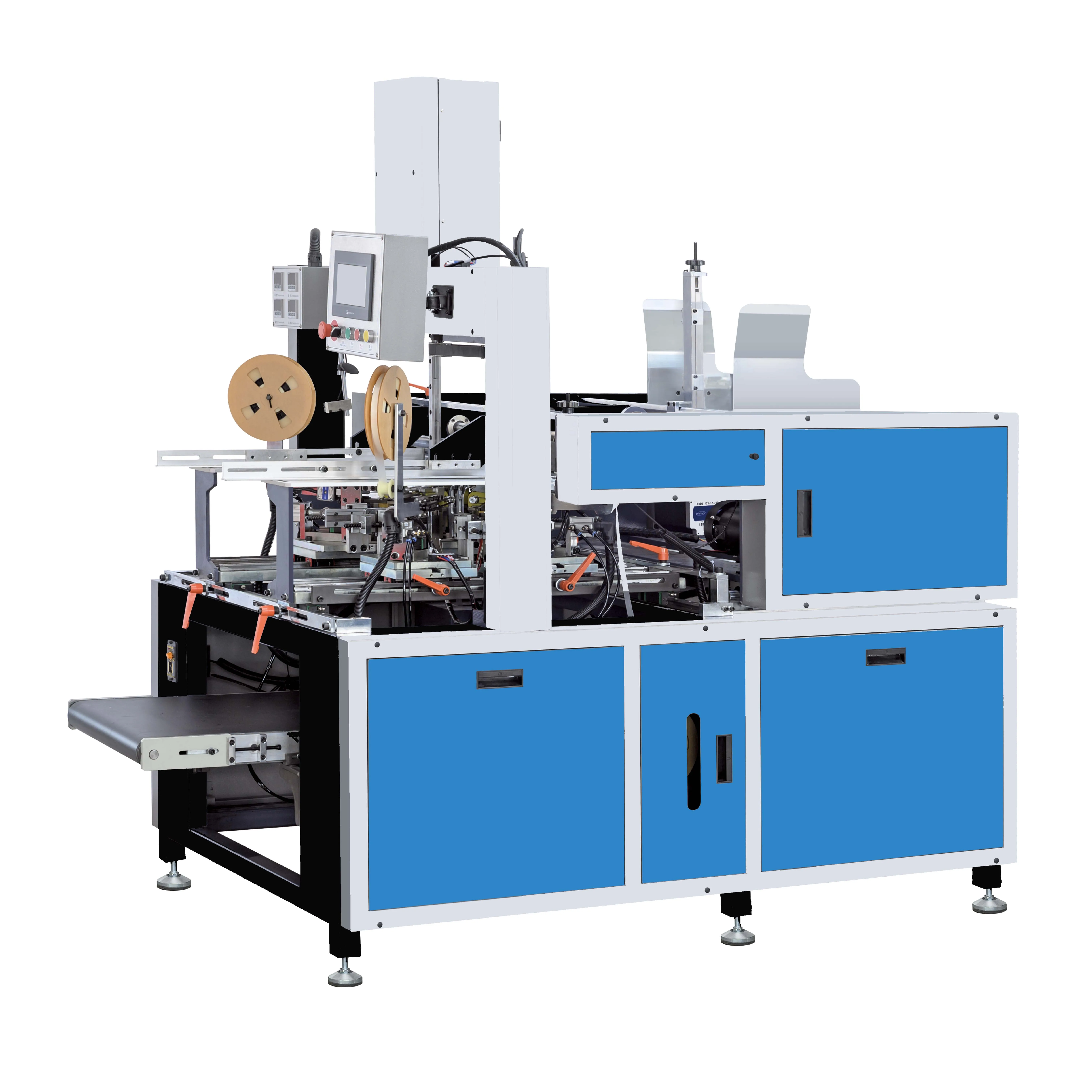Semi Automatic JX-TJ450 Gift Box Maker Cardboard Box 4 Corner Taping Pasting Machine Paper Product production line