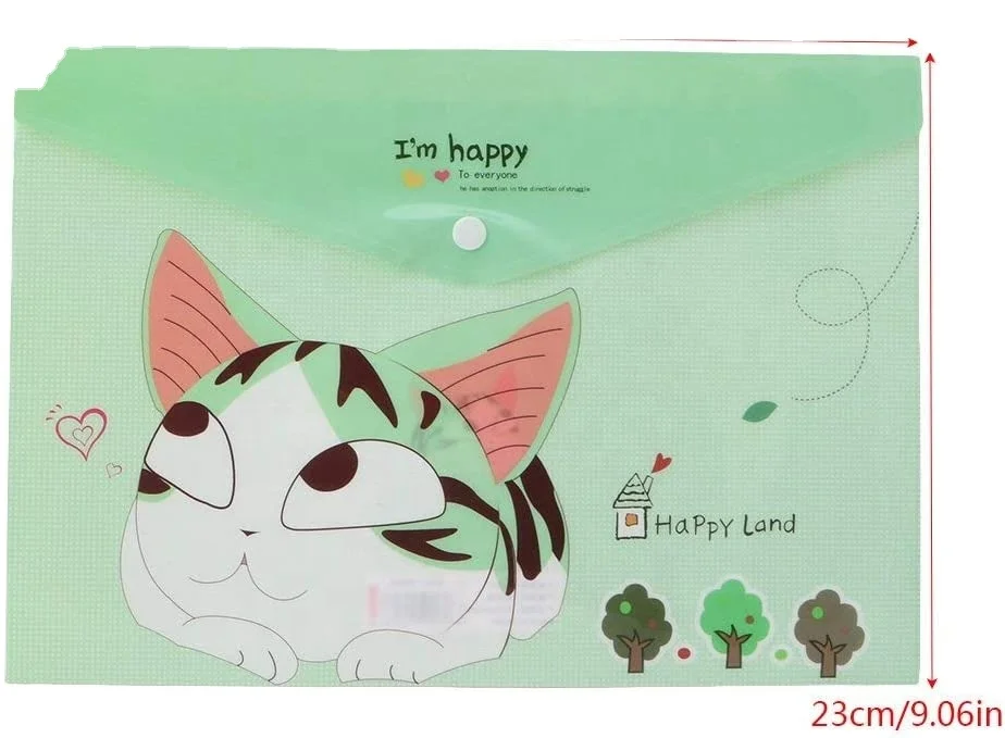 File Bag PP/PVC Folder 2 Pack A4 Envelope Document Storage Pouch Organizer for Office Business