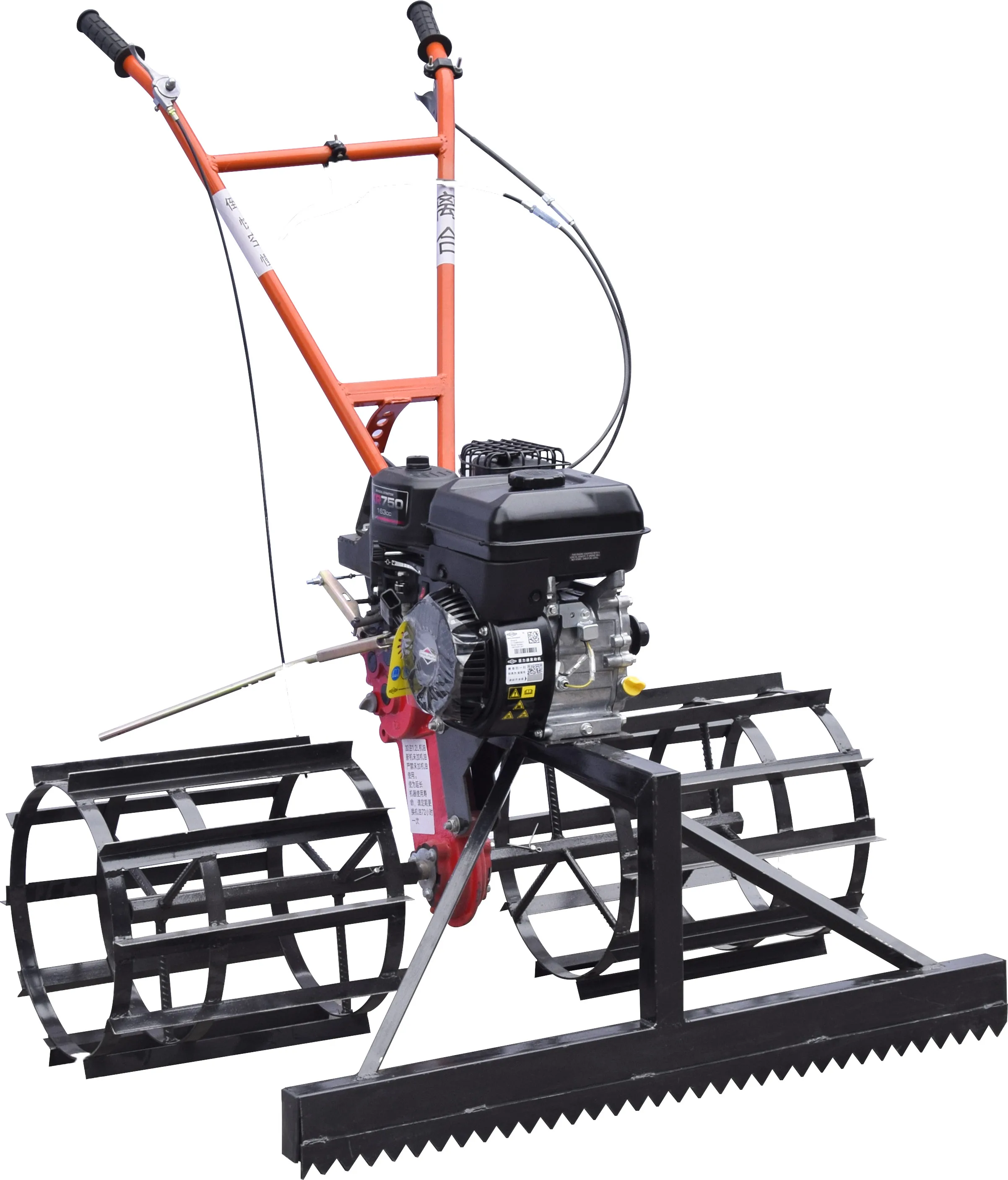 Hand Push Concrete Paver Square Residential Ground Gasoline Grubbing Machine Rolling Cage Concrete Leveling Machine