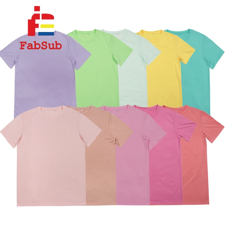 white t shirts for sublimation printing 100% polyester t shirts sublimation cotton feel sublimation print t-shirt