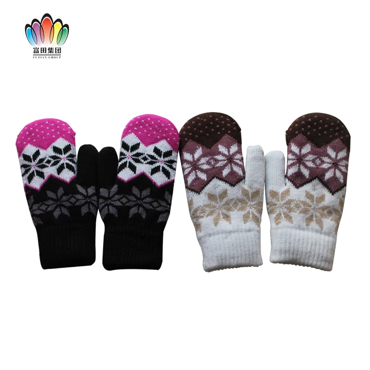 FT Мода Дизайн полосой вязать волшебные перчатки Женские варежки для продажи