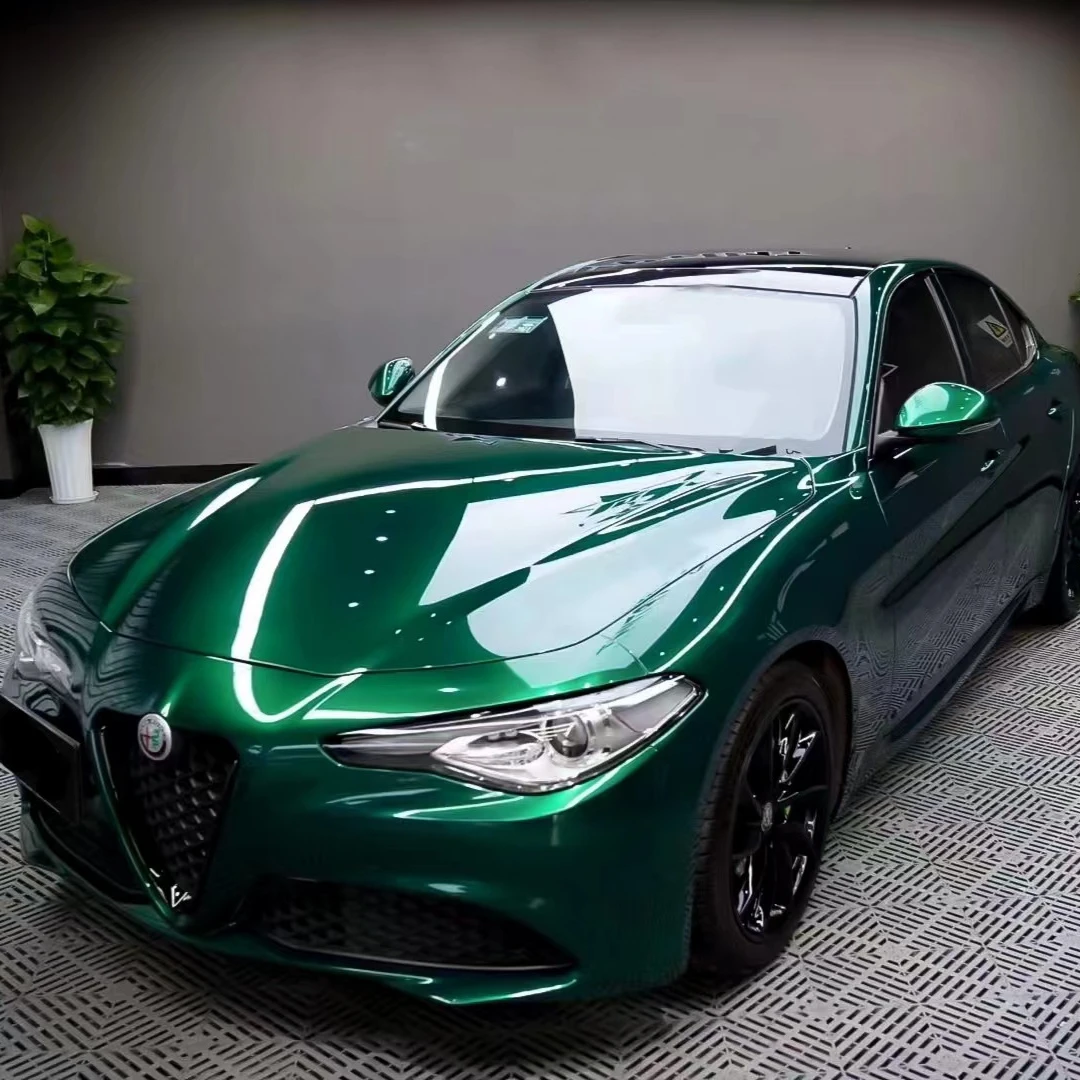 PET Gloss Metallic Agate Green Vinyl Wrap car vinyl car wrapping vinyl film