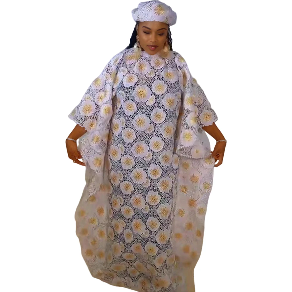 H & D S10267 Custom African fashionable clothing new design elegant one size  good quality lace  dress for lady