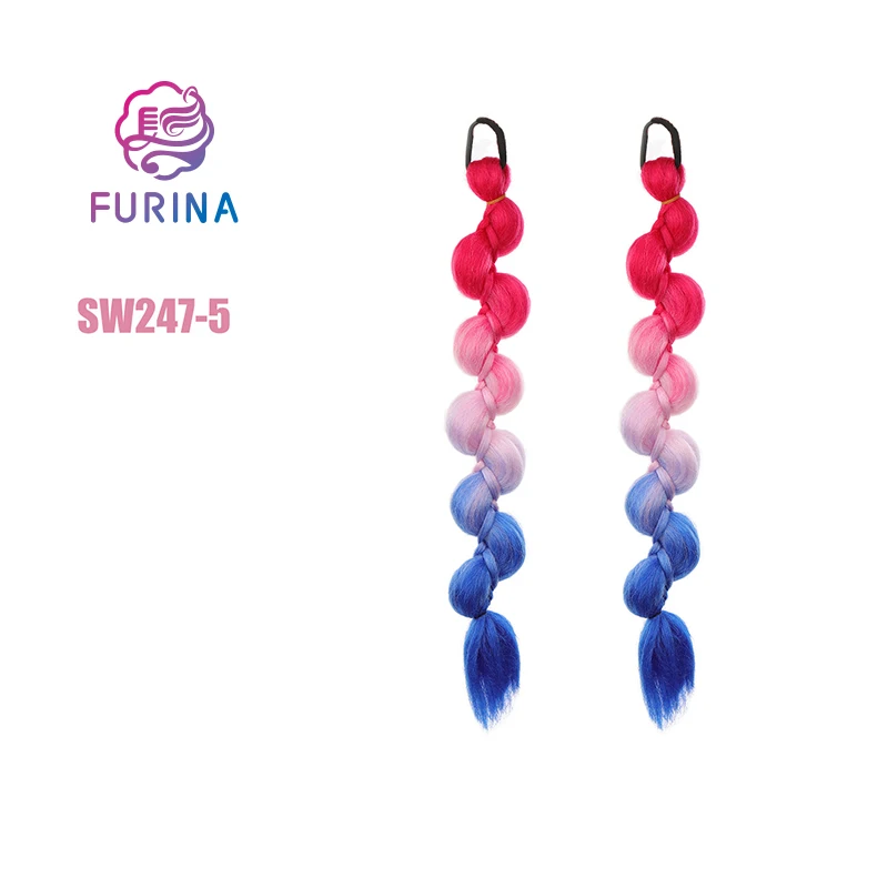 Popular multiple color synthetic hair extensions braids long curly colorful style synthetic jumbo braids for black women daily