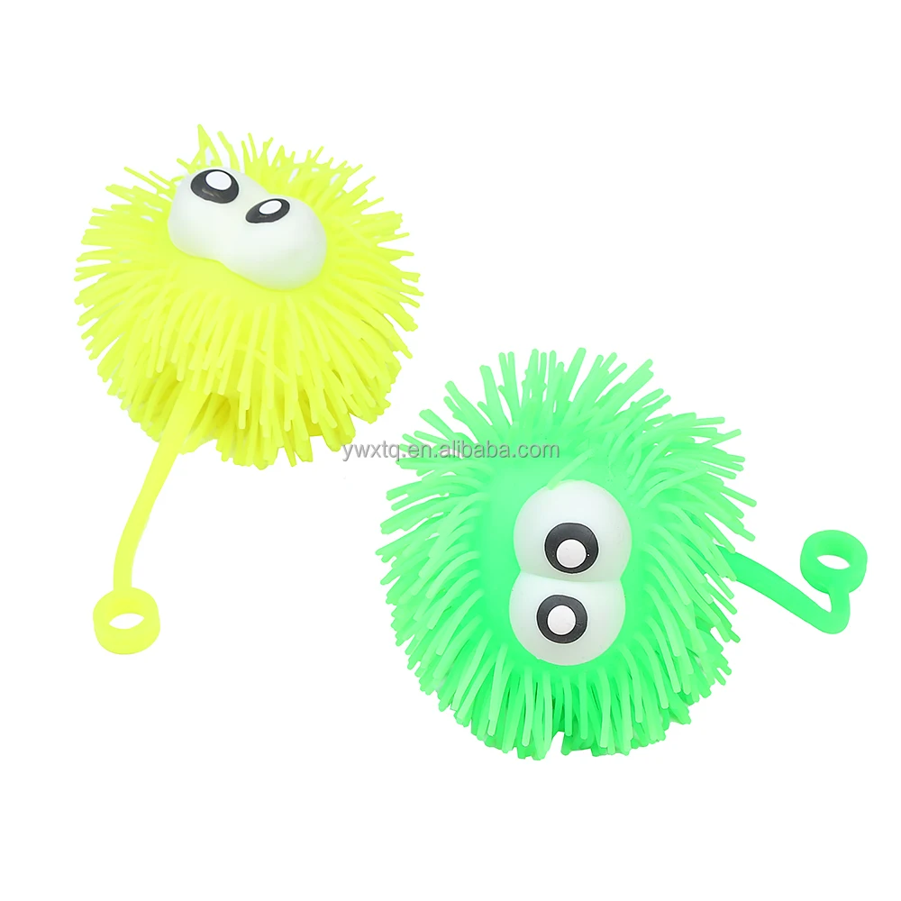 Fidget Toy Plastic Anti-stress Anxiety Relief Ball Bulge Big Eyes Inflatable Light up Splat Puffer ball toy