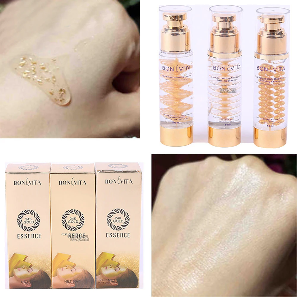 24k Gold essence nicotinamide anti-aging pore Shrink serum gel peptides collagen Moisturizing whitening Anti Wrinkle