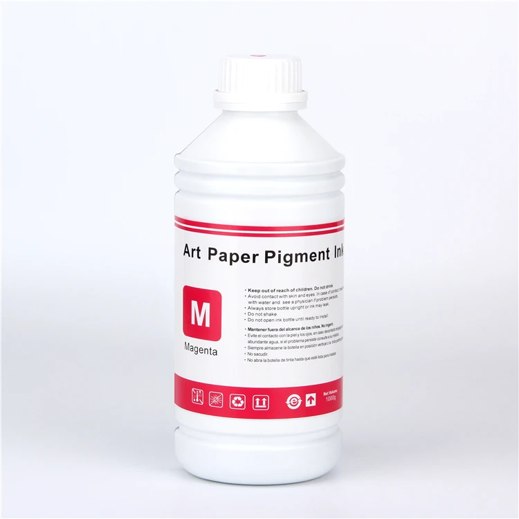 6 color pigment ink art paper ink for canon/mutoh/roland/mimaki/epson digital inkjet printers on c2s art paper