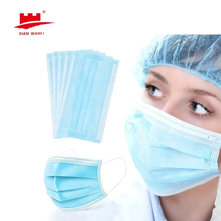 Face Dust Mask Earloop Medical Surgical Mask Hot Sale 3 Ply Disposable Face Mask