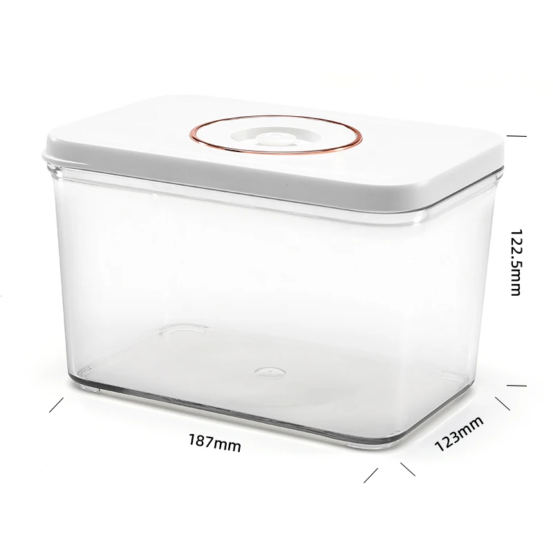 Square Food Storage Container Vacuum Canister  Vacuum sealer Food Container Vacuum  Pump Glass Jar Canister Easy for storage