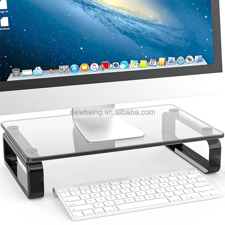 Computer Monitor Stand Riser Multi Media Desktop Stand for Flat Screen LCD LED TV Laptop/Notebook