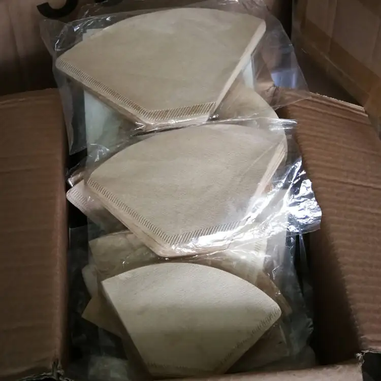 40Pcs 3-4 Cup Shape Coffee Filter Paper Espresso Coffee Drip Paper Filter with Ear