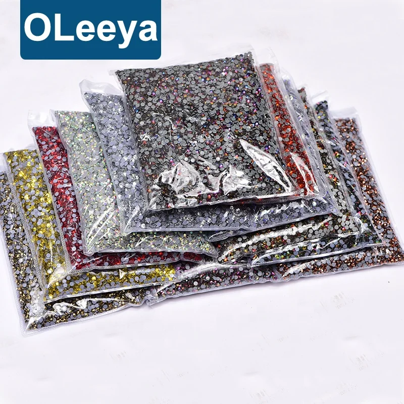 Oleeya, заводская цена, 14400 шт., лучшие Стразы DMC горячей фиксации оптом, стразы из горного хрусталя для рукоделия, Стразы для одежды