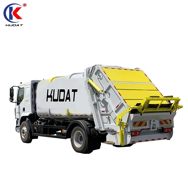 Rear-loading compression garbage truck with good quality for sale