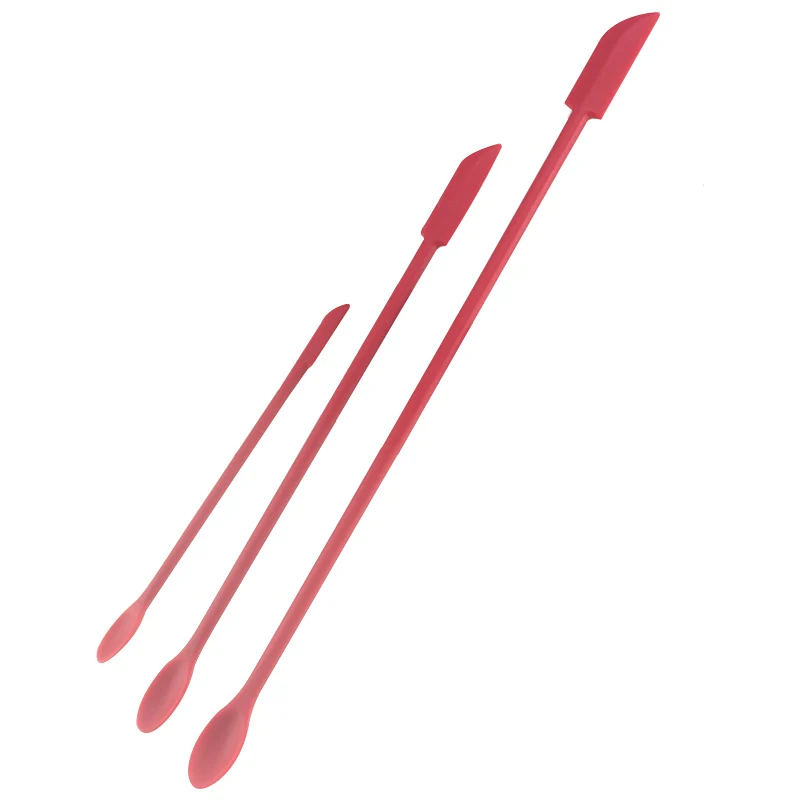 Food Grade Baking Tool Set 3 Pcs Mini Long Silicone Spatula Spoon Set For Kitchen Accessories